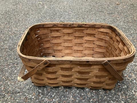 Antique Wicker Picnic Basket