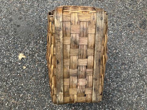 Antique GAGE Basket with Handle - Large Market / Gathering / Flower Basket