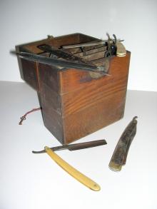 Barber shop shaving razor box