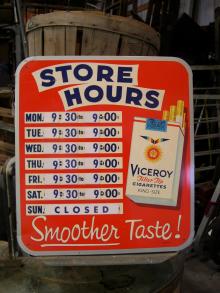 Sign Viceroy Cigarettes